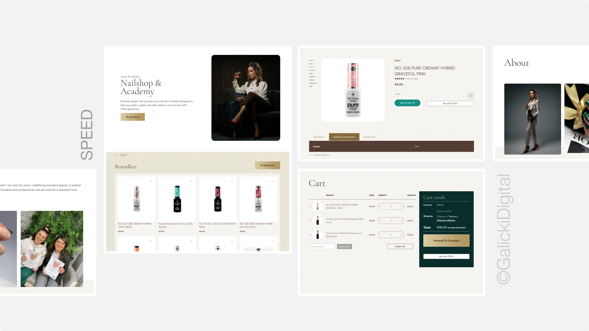 mockup web design case study nailshop