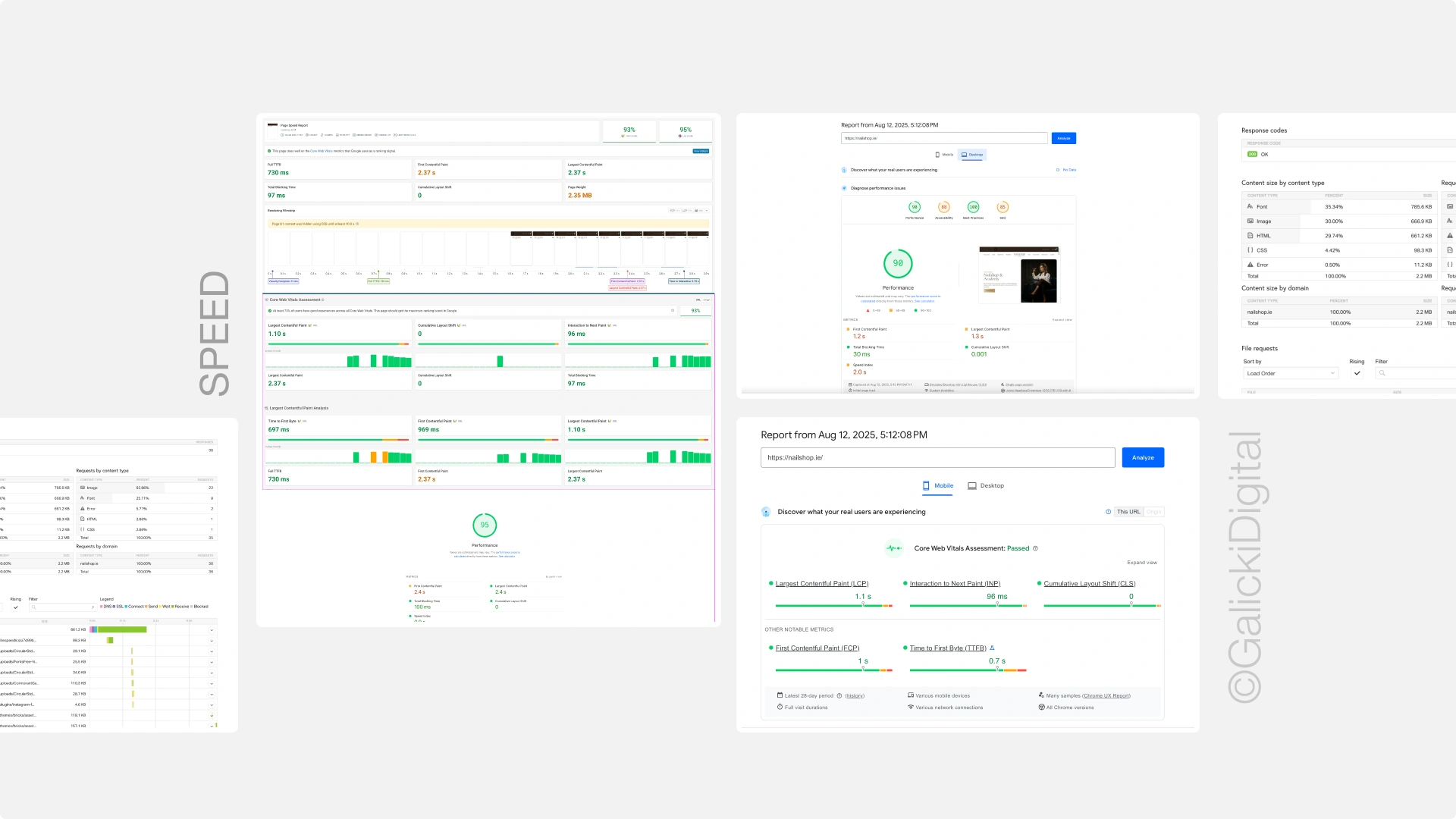 nailshop website loading speed optimisation services case study