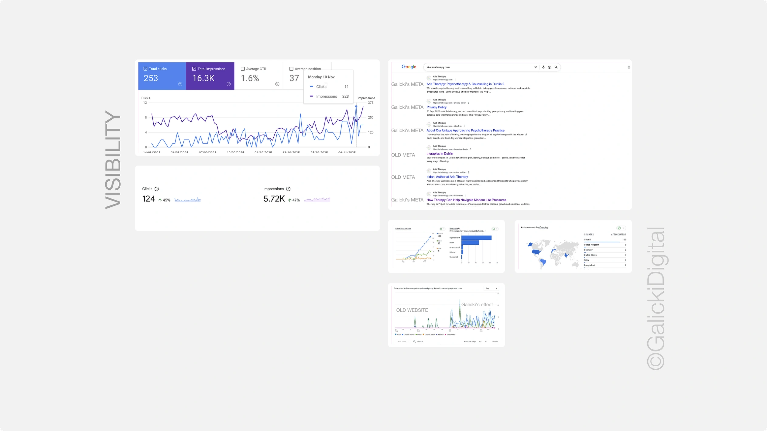 visibility SEO for psychotherapy clinic in Dublin results